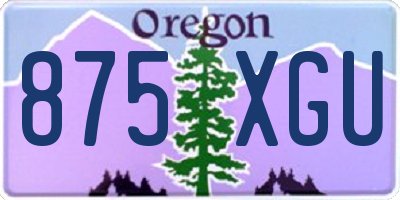OR license plate 875XGU