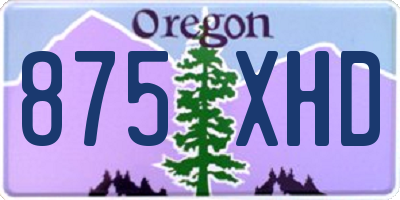 OR license plate 875XHD
