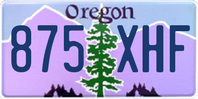 OR license plate 875XHF
