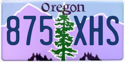 OR license plate 875XHS