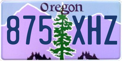 OR license plate 875XHZ