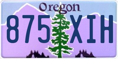 OR license plate 875XIH