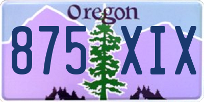 OR license plate 875XIX