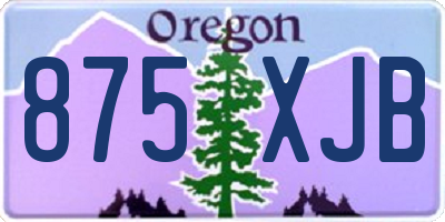 OR license plate 875XJB