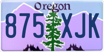 OR license plate 875XJK