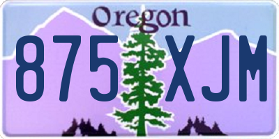OR license plate 875XJM