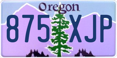 OR license plate 875XJP