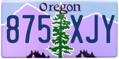 OR license plate 875XJY