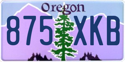OR license plate 875XKB