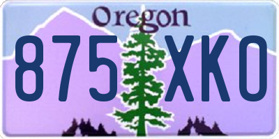 OR license plate 875XKO