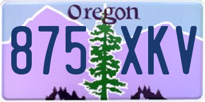 OR license plate 875XKV