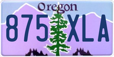 OR license plate 875XLA