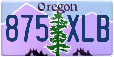 OR license plate 875XLB
