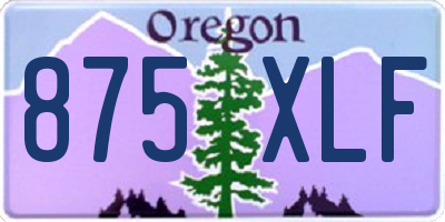 OR license plate 875XLF