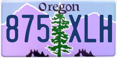 OR license plate 875XLH