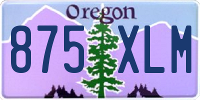OR license plate 875XLM