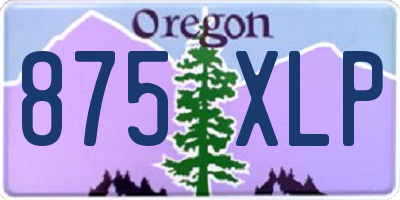 OR license plate 875XLP