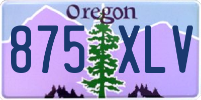 OR license plate 875XLV