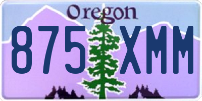 OR license plate 875XMM