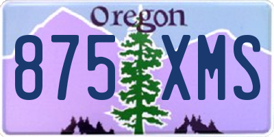 OR license plate 875XMS