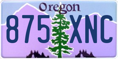 OR license plate 875XNC