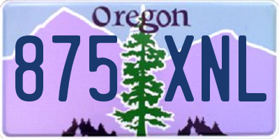 OR license plate 875XNL