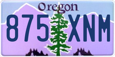 OR license plate 875XNM
