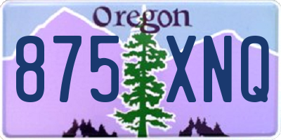 OR license plate 875XNQ