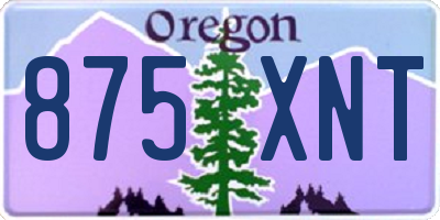 OR license plate 875XNT