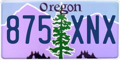 OR license plate 875XNX