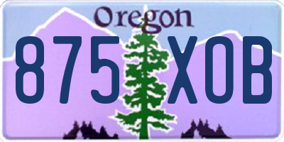 OR license plate 875XOB