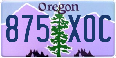 OR license plate 875XOC
