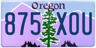OR license plate 875XOU