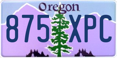 OR license plate 875XPC