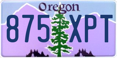 OR license plate 875XPT