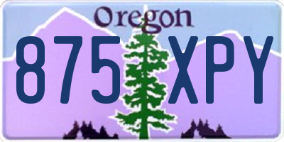 OR license plate 875XPY