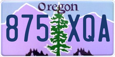 OR license plate 875XQA