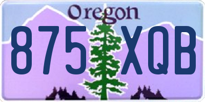OR license plate 875XQB
