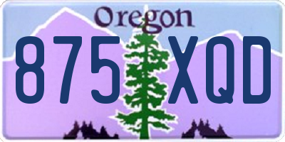 OR license plate 875XQD