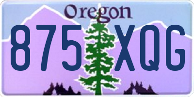 OR license plate 875XQG