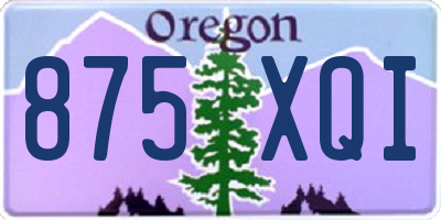 OR license plate 875XQI