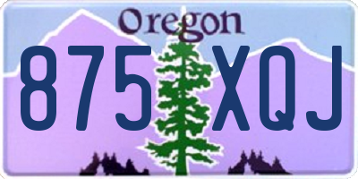 OR license plate 875XQJ