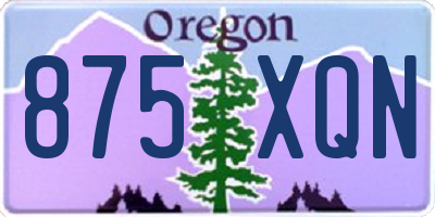 OR license plate 875XQN