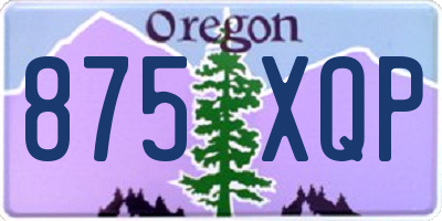 OR license plate 875XQP