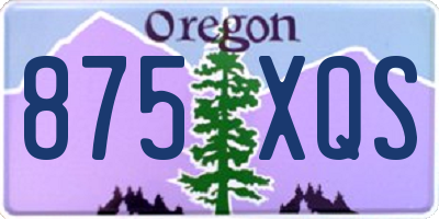 OR license plate 875XQS