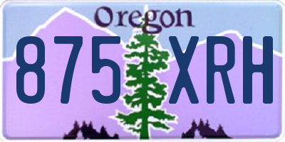 OR license plate 875XRH