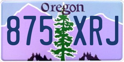 OR license plate 875XRJ