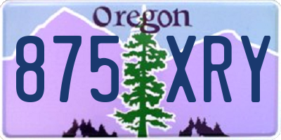 OR license plate 875XRY