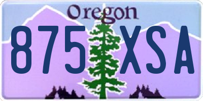 OR license plate 875XSA