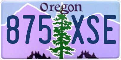 OR license plate 875XSE